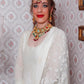 Heavy Multicolored Stone Studded Neckpiece Set - Rajwada