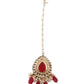 Heavy Multicolored Stone Studded Neckpiece Set - Rajwada