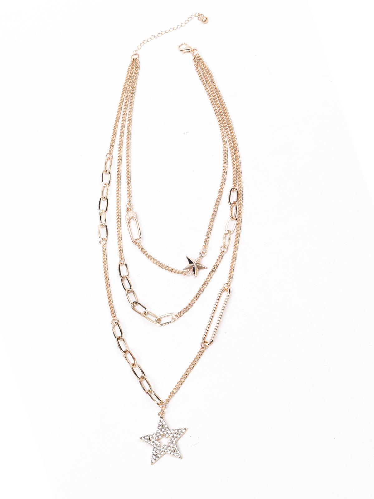 High-quality stunning star pendant layered necklace - Rajwada