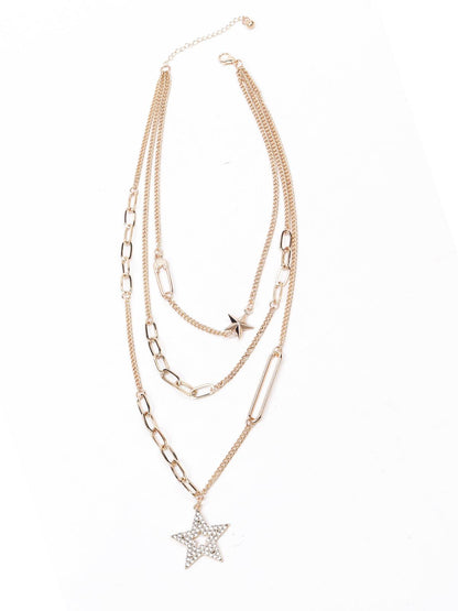 High-quality stunning star pendant layered necklace - Rajwada