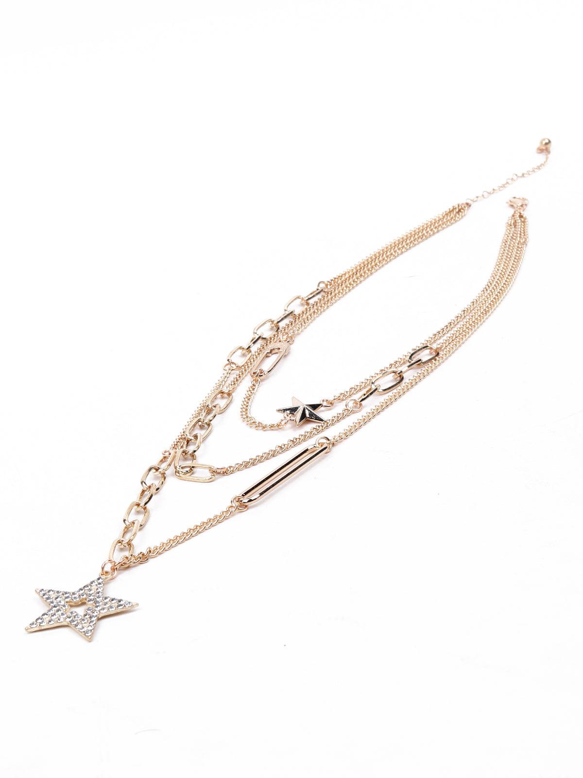 High-quality stunning star pendant layered necklace - Rajwada