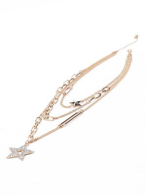 High-quality stunning star pendant layered necklace - Rajwada