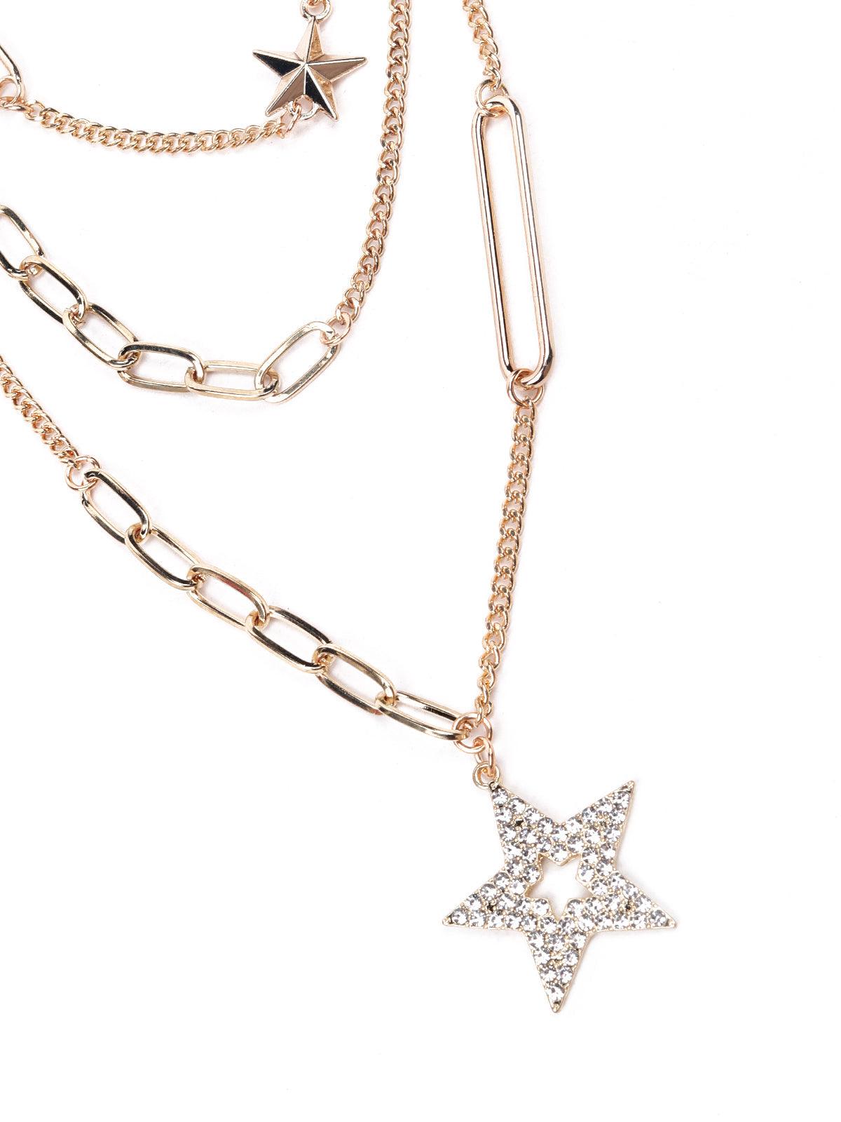 High-quality stunning star pendant layered necklace - Rajwada