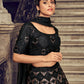 Impressive Black Net Sequins Lehenga Set - Rajwada