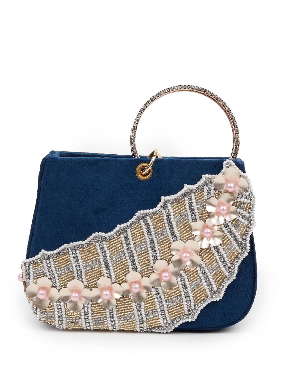 IMPRESSIVE BLUE CLUTCH - Rajwada