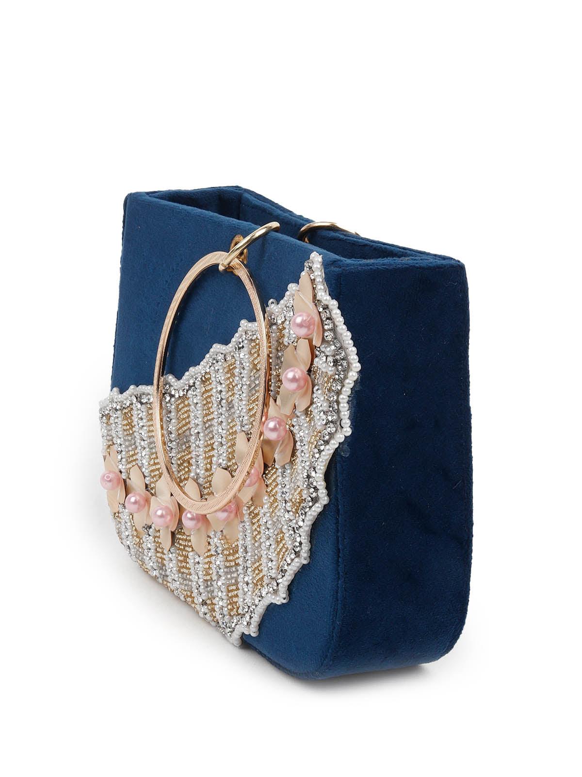 IMPRESSIVE BLUE CLUTCH - Rajwada