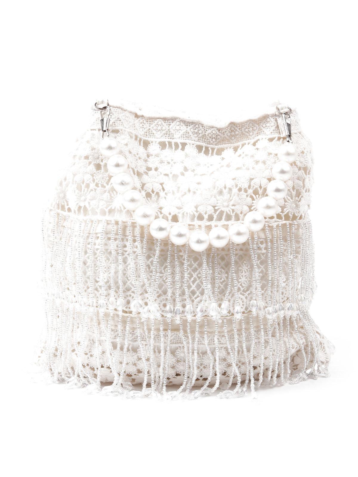 IMPRESSIVE CREAM EMBELLISHED POTLI BAG - Rajwada