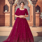 Impressive Deep Pink Georgette Lehenga Set - Rajwada