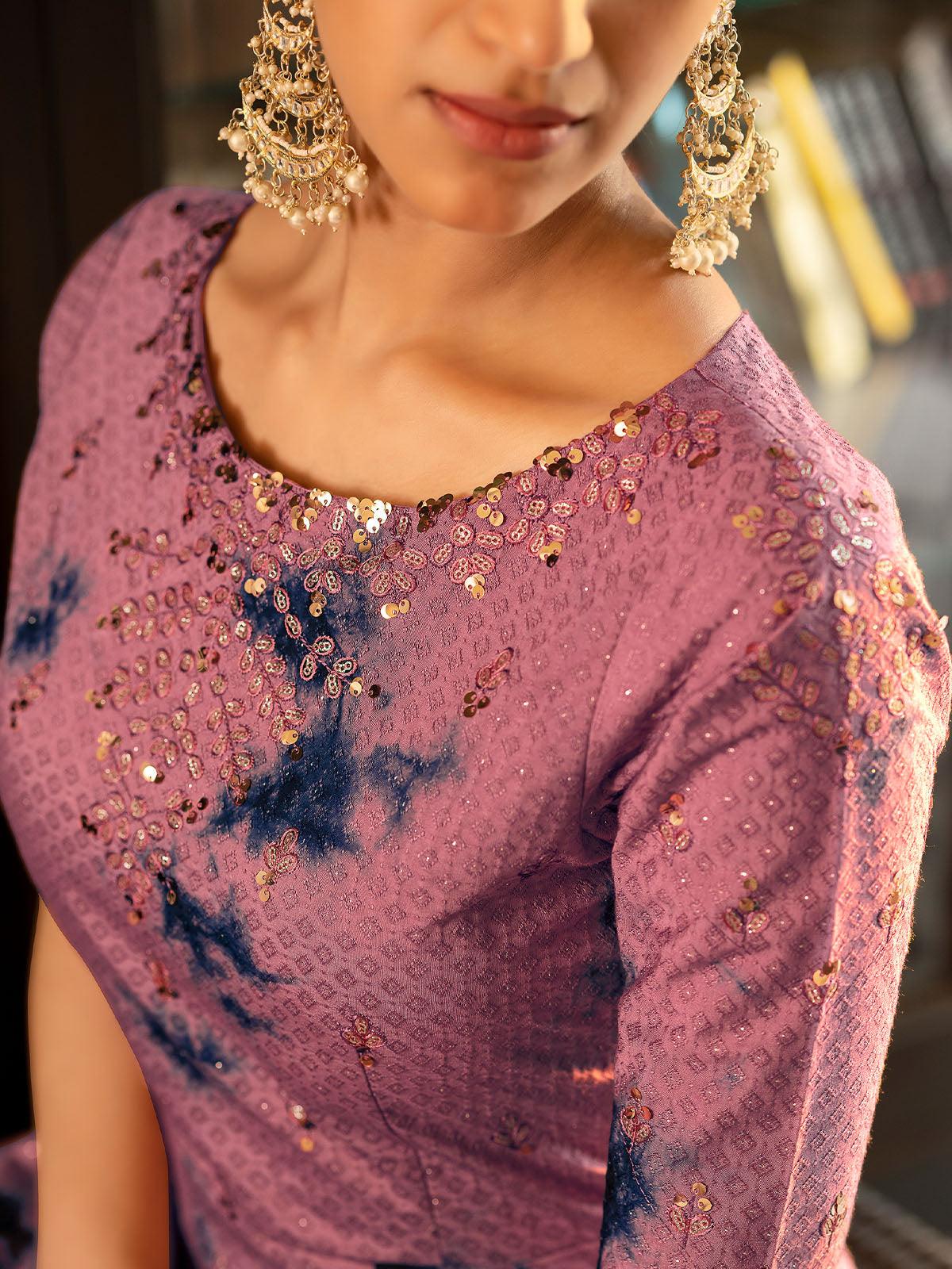 Impressive Dust Pink Cotton Anarkali - Rajwada