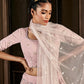 Impressive Dusty Pink Georgette Lehenga Set - Rajwada