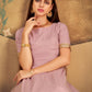 Impressive Dusty Pink Net Anarkali - Rajwada