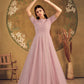 Impressive Dusty Pink Net Anarkali - Rajwada