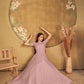 Impressive Dusty Pink Net Anarkali - Rajwada