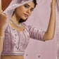 Impressive Dusty Pink Silk Lehenga Set - Rajwada