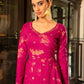 Impressive Fuschia Cotton Anarkali - Rajwada