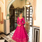 Impressive Fuschia Cotton Anarkali - Rajwada
