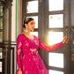 Impressive Fuschia Cotton Anarkali - Rajwada