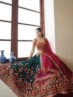 Impressive Green Georgette Lehenga Set - Rajwada