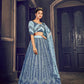 Impressive Grey Net Sequins Lehenga Set - Rajwada