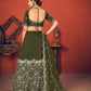 Impressive Olive Green Art Silk Lehenga Set - Rajwada