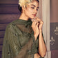 Impressive Olive Green Net Sequins Lehenga Set - Rajwada