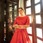 Impressive Orange Cotton Anarkali - Rajwada