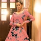 Impressive Peach Cotton Anarkali - Rajwada