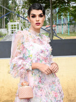 IMPRESSIVE PEACH EMBROIDERED POTLI BAG - Odette