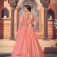 Impressive Peach Georgette Lehenga Set - Rajwada