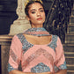 Impressive Peach Net Sequins Lehenga Set - Rajwada