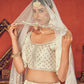 Impressive Pearl White Art Silk Lehenga Set - Rajwada