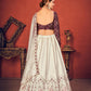 Impressive Pearl White Art Silk Lehenga Set - Rajwada