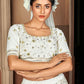 Impressive Pearl White Georgette Lehenga Set - Rajwada