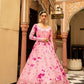 Impressive Pink Cotton Anarkali - Rajwada