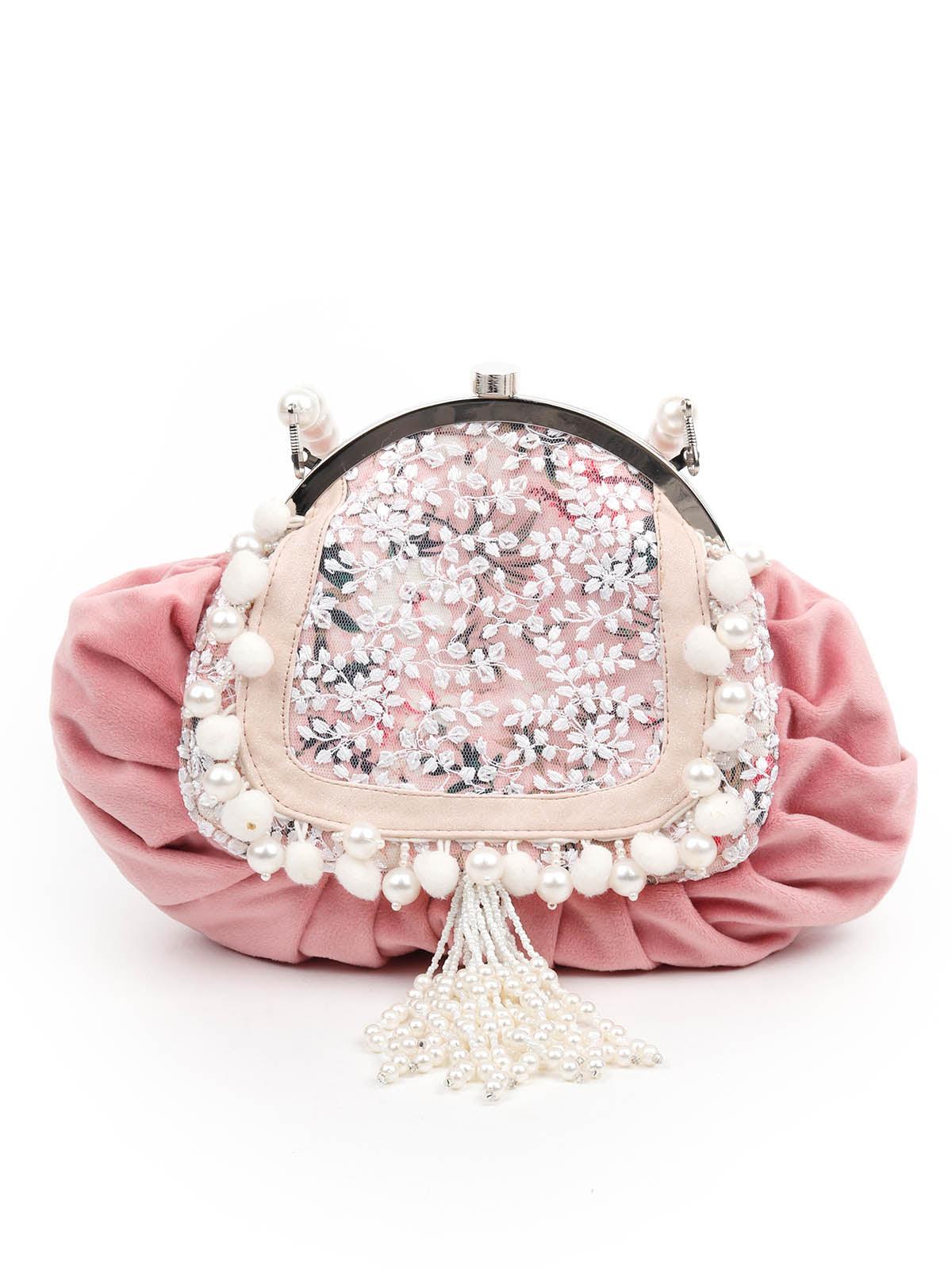 IMPRESSIVE PINK EMBELLISHED BATUA - Rajwada