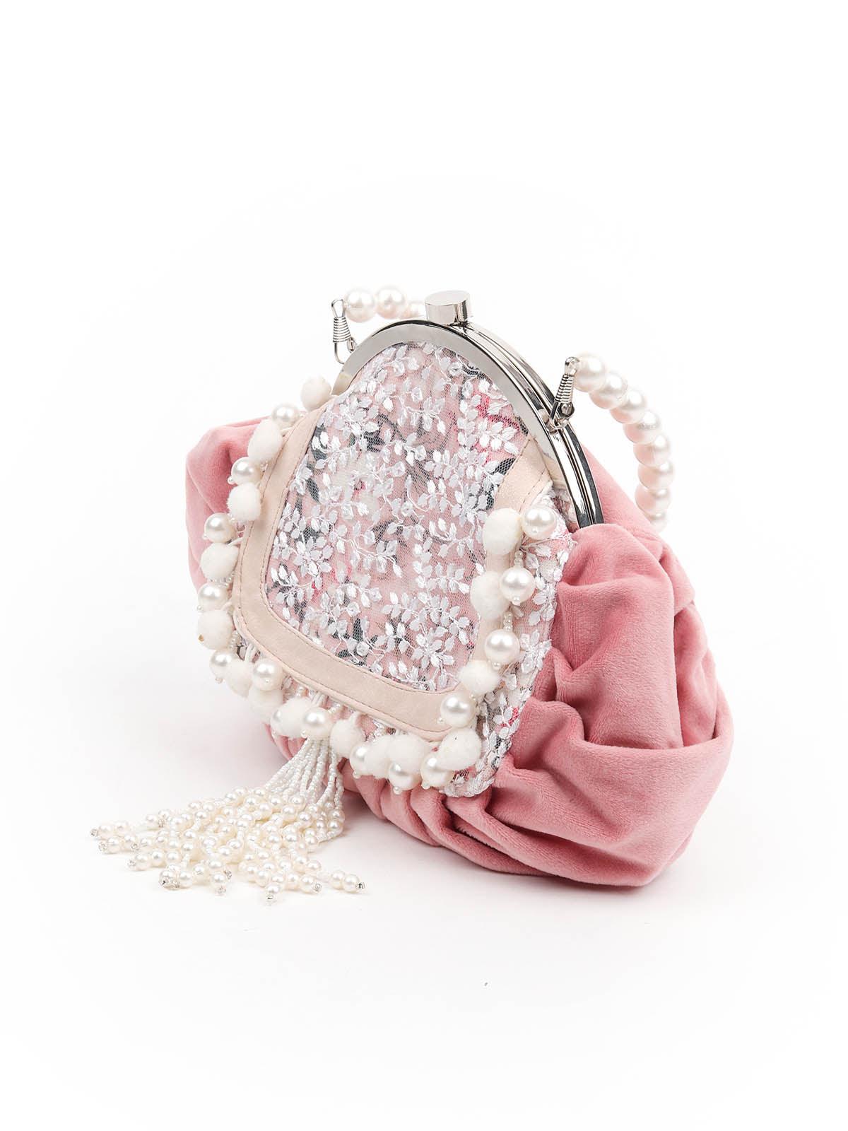 IMPRESSIVE PINK EMBELLISHED BATUA - Rajwada