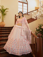 Impressive Pink Georgette Lehenga Set - Rajwada