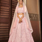 Impressive Pink Georgette Lehenga Set - Rajwada