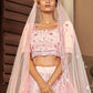 Impressive Pink Georgette Lehenga Set - Rajwada