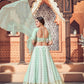 Impressive Pista Green Georgette Lehenga Set - Rajwada