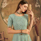 Impressive Pista Green Net Anarkali - Rajwada