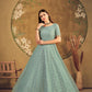 Impressive Pista Green Net Anarkali - Rajwada