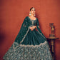 Impressive Rama Green Art Silk Lehenga Set - Rajwada