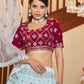 Impressive Sky Blue Georgette Lehenga Set - Rajwada
