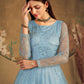 Impressive Sky Blue Net Anarkali - Rajwada