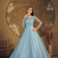 Impressive Sky Blue Net Anarkali - Rajwada