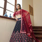 Impressive Teal Blue Georgette Lehenga Set - Rajwada