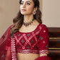 Impressive Teal Blue Georgette Lehenga Set - Rajwada