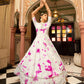 Impressive White Cotton Anarkali - Rajwada