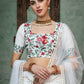 Impressive White Georgette Lehenga Set - Rajwada
